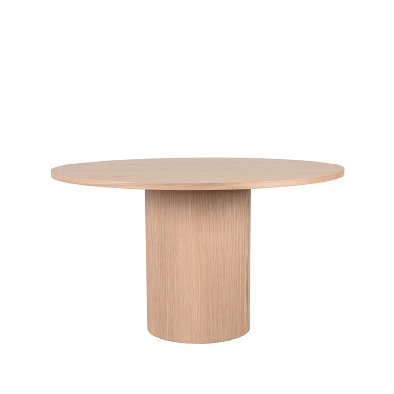 Eettafel Eetkamertafel Oliva Naturel Eiken 130 cm Rond-Eettafels-LABEL51