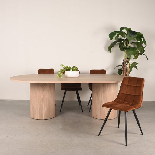 Eettafel Eetkamertafel Oliva Naturel Eiken 240 cm 240x120x75 cm-Eettafels-LABEL51