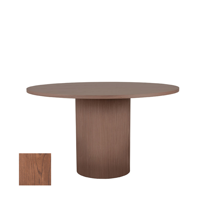 Eettafel Eetkamertafel Oliva Walnoot Eiken 130 cm Rond-Eettafels-LABEL51