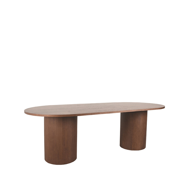 Eettafel Eetkamertafel Oliva Walnoot Eiken 240 cm 240x120x75 cm-Eettafels-LABEL51