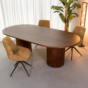 Eettafel Eetkamertafel Oliva Walnoot Eiken 240 cm 240x120x75 cm-Eettafels-LABEL51