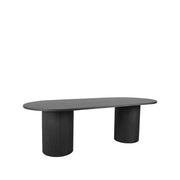 Eettafel Eetkamertafel Oliva Zwart Eiken 240 cm 240x120x75 cm-Eettafels-LABEL51
