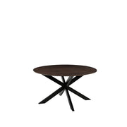 Eettafel Eetkamertafel Otis Espresso Mangohout 130 cm Rond-Eettafels-LABEL51