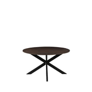Eettafel Eetkamertafel Otis Espresso Mangohout 130 cm Rond-Eettafels-LABEL51