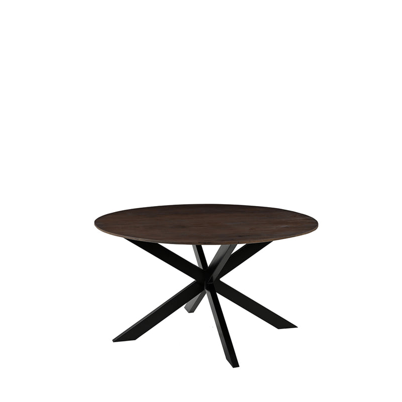 Eettafel Eetkamertafel Otis Espresso Mangohout 140 cm Rond-Eettafels-LABEL51