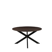 Eettafel Eetkamertafel Otis Espresso Mangohout 140 cm Rond-Eettafels-LABEL51