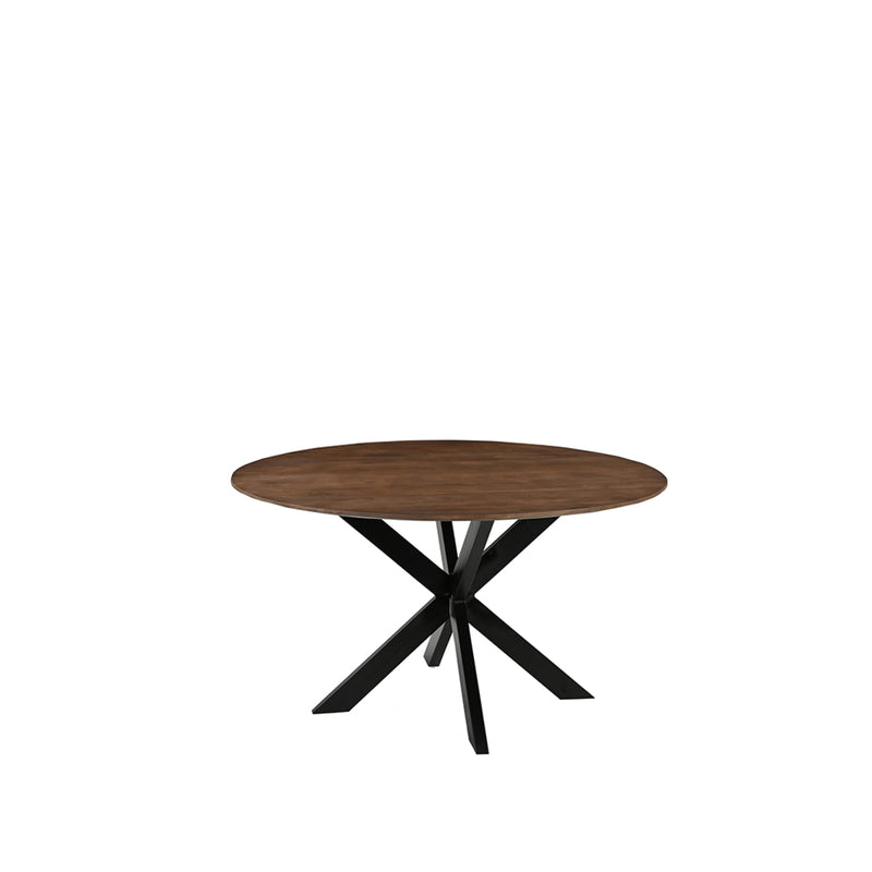 Eettafel Eetkamertafel Otis Nature Smooth Mangohout 130 cm Rond-Eettafels-LABEL51