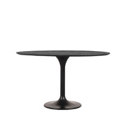 Eettafel Eetkamertafel Otto Zwart Mangohout 130 cm Rond-Eettafels-LABEL51