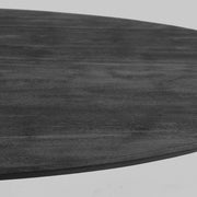 Eettafel Eetkamertafel Otto Zwart Mangohout 130 cm Rond-Eettafels-LABEL51