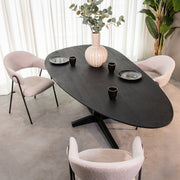 Eettafel Eetkamertafel Rosie Zwart Mangohout 260cm-Eettafels-LABEL51