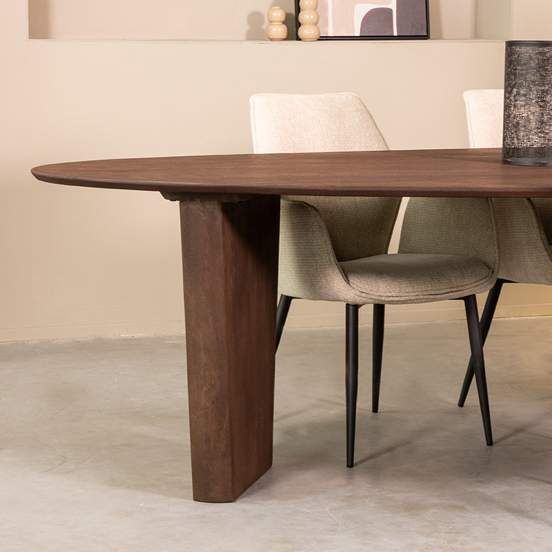 Eettafel Eetkamertafel Wow Espresso Mangohout 300 cm-Eettafels-LABEL51