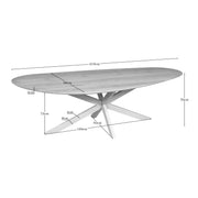 Eettafel Eiken eettafel Cloud 210 cm Naturel Poot Zand-Eettafels-Starfurn