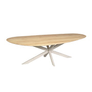 Eettafel Eiken eettafel Cloud 240 cm Naturel Poot Zand-Eettafels-Starfurn