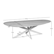 Eettafel Eiken eettafel Cloud 240 cm Naturel Poot Zand-Eettafels-Starfurn