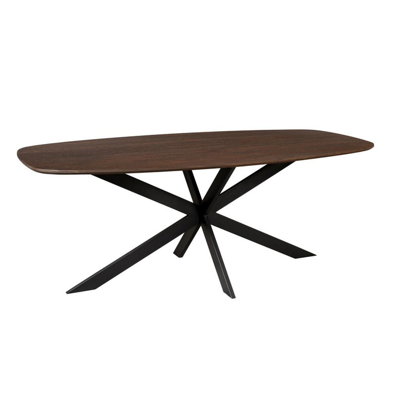 Eettafel Eiken eettafel Ferris Deens Ovaal 180 cm Bruin-Eettafels-Starfurn