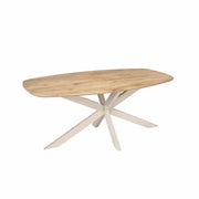 Eettafel Eiken eettafel Ferris Deens Ovaal 180 cm Naturel Poot-Eettafels-Starfurn