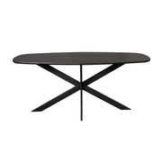 Eettafel Eiken eettafel Ferris Deens Ovaal 180 cm Zwart-Eettafels-Starfurn