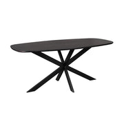 Eettafel Eiken eettafel Ferris Deens Ovaal 180 cm Zwart-Eettafels-Starfurn