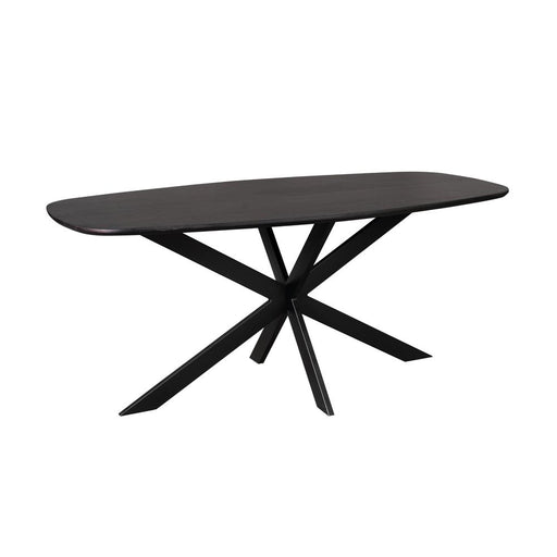 Eettafel Eiken eettafel Ferris Deens Ovaal 180 cm Zwart-Eettafels-Starfurn