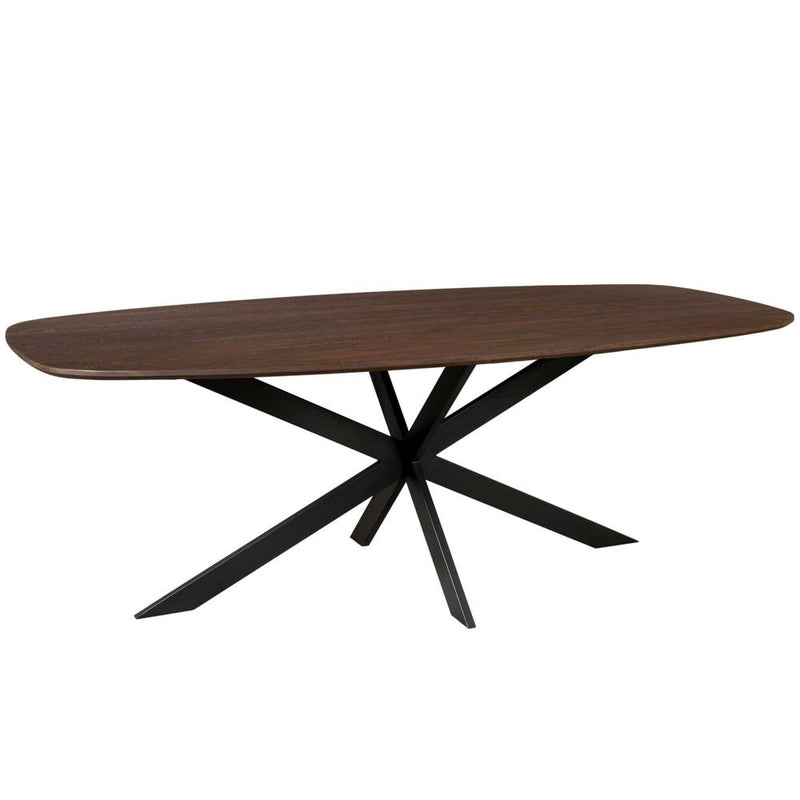 Eettafel Eiken eettafel Ferris Deens Ovaal 200 cm Bruin-Eettafels-Starfurn