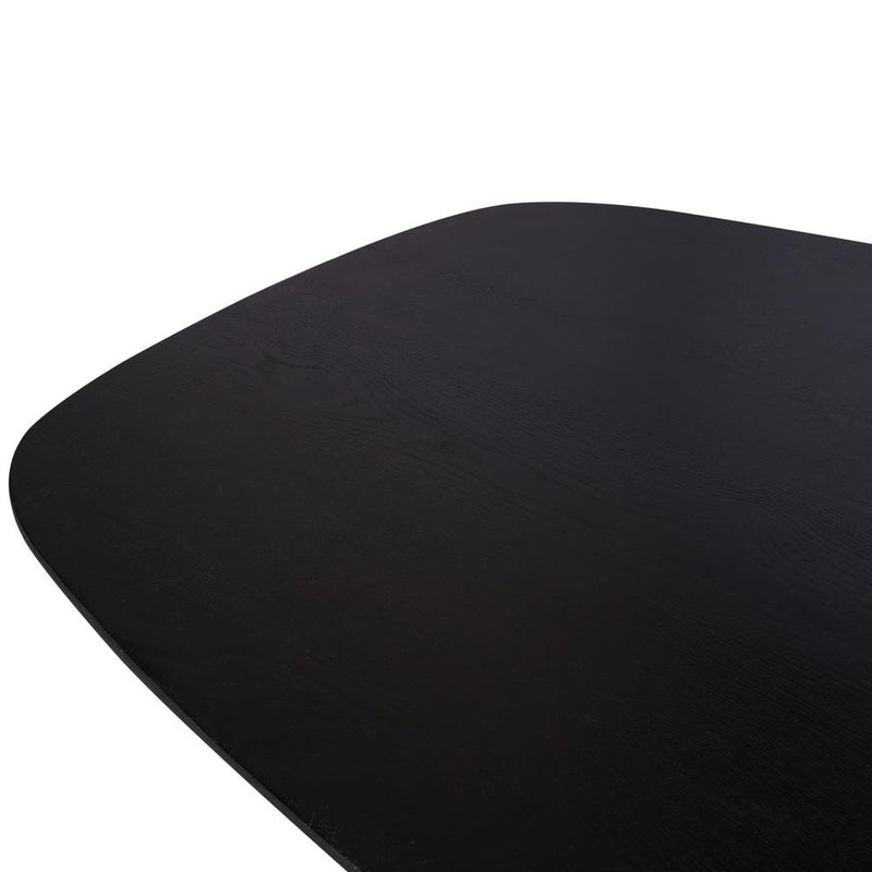 Eettafel Eiken eettafel Ferris Deens Ovaal 200 cm Zwart-Eettafels-Starfurn