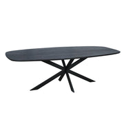 Eettafel Eiken eettafel Ferris Deens Ovaal 200 cm Zwart-Eettafels-Starfurn