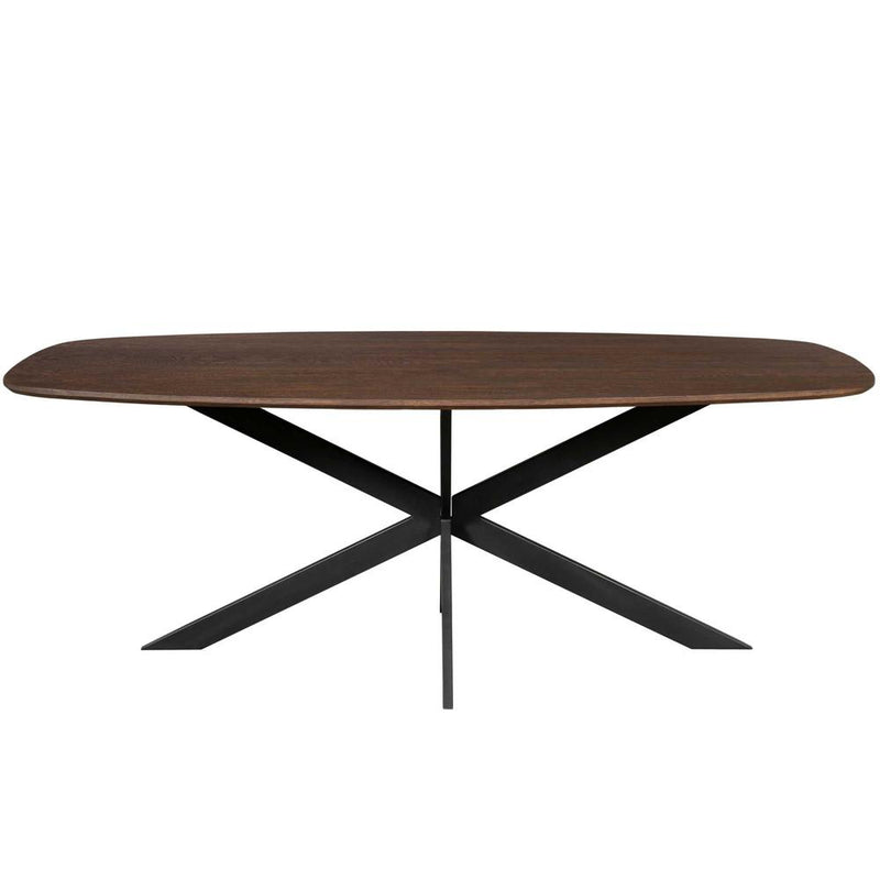 Eettafel Eiken eettafel Ferris Deens Ovaal 240 cm Bruin-Eettafels-Starfurn