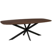 Eettafel Eiken eettafel Ferris Deens Ovaal 240 cm Bruin-Eettafels-Starfurn