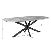 Eettafel Eiken eettafel Ferris Deens Ovaal 240 cm Naturel-Eettafels-Starfurn