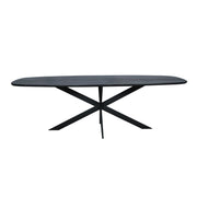 Eettafel Eiken eettafel Ferris Deens Ovaal 240 cm Zwart-Eettafels-Starfurn