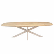 Eettafel Eiken eettafel Ferris Deens Ovaal 280 cm Naturel Poot-Eettafels-Starfurn