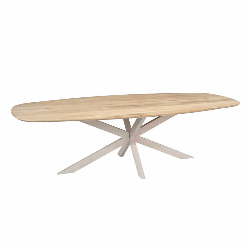 Eettafel Eiken eettafel Ferris Deens Ovaal 280 cm Naturel Poot-Eettafels-Starfurn