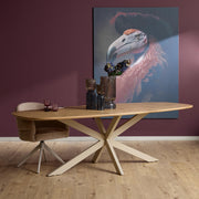 Eettafel Eiken eettafel Ferris Deens Ovaal 280 cm Naturel Poot-Eettafels-Starfurn