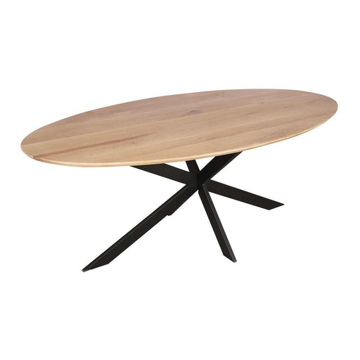 Eettafel Eiken eettafel Ferris Ovaal 180 cm Naturel 180x100x76 cm-Eettafels-Starfurn