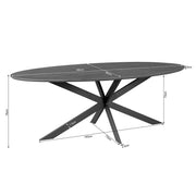 Eettafel Eiken eettafel Ferris Ovaal 180 cm Naturel 180x100x76 cm-Eettafels-Starfurn
