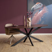 Eettafel Eiken eettafel Ferris Ovaal 210 cm Bruin 210x100x76 cm-Eettafels-Starfurn