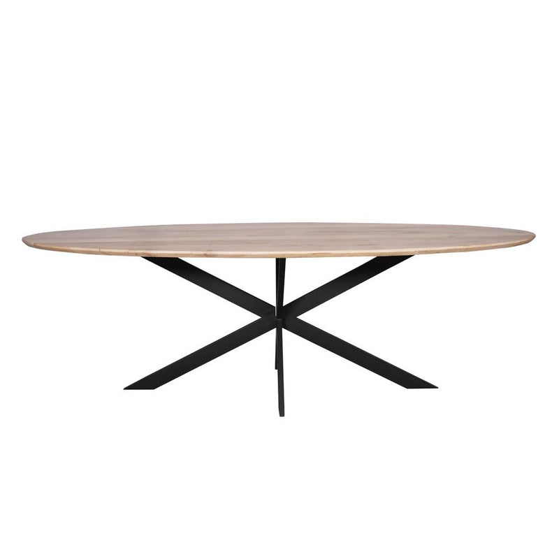 Eettafel Eiken eettafel Ferris Ovaal 210 cm Naturel 210x100x76 cm-Eettafels-Starfurn
