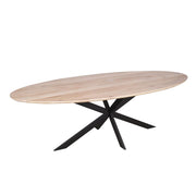 Eettafel Eiken eettafel Ferris Ovaal 210 cm Naturel 210x100x76 cm-Eettafels-Starfurn