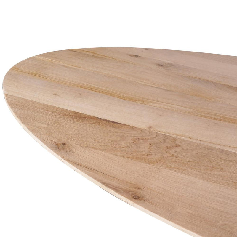 Eettafel Eiken eettafel Ferris Ovaal 210 cm Naturel 210x100x76 cm-Eettafels-Starfurn