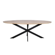 Eettafel Eiken eettafel Ferris Ovaal 210 cm Naturel 210x100x76 cm-Eettafels-Starfurn