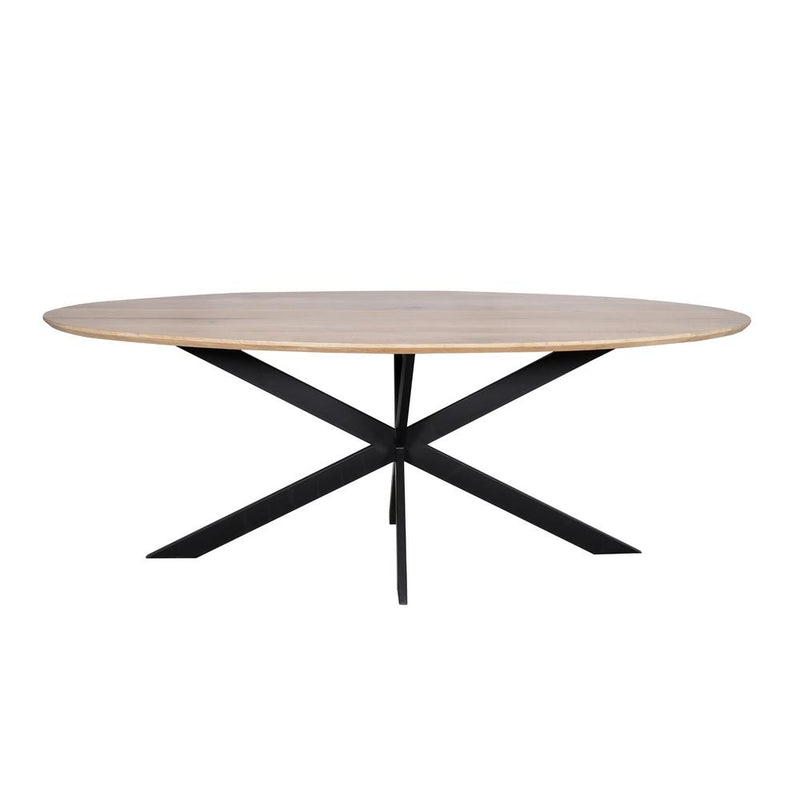 Eettafel Eiken eettafel Ferris Ovaal 210 cm Naturel 210x100x76 cm-Eettafels-Starfurn