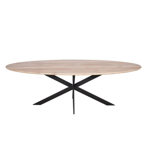 Eettafel Eiken eettafel Ferris Ovaal 210 cm Naturel 210x100x76 cm-Eettafels-Starfurn