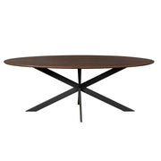 Eettafel Eiken eettafel Ferris Ovaal 240 cm Bruin 240x110x76 cm-Eettafels-Starfurn