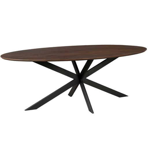 Eettafel Eiken eettafel Ferris Ovaal 240 cm Bruin 240x110x76 cm-Eettafels-Starfurn