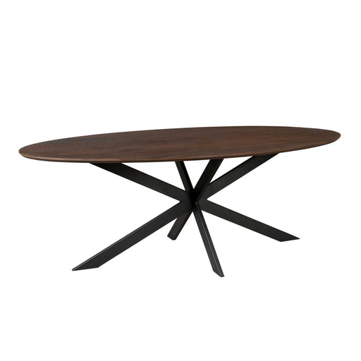 Eettafel Eiken eettafel Ferris Ovaal 280 cm Bruin 280x120x76 cm-Eettafels-Starfurn