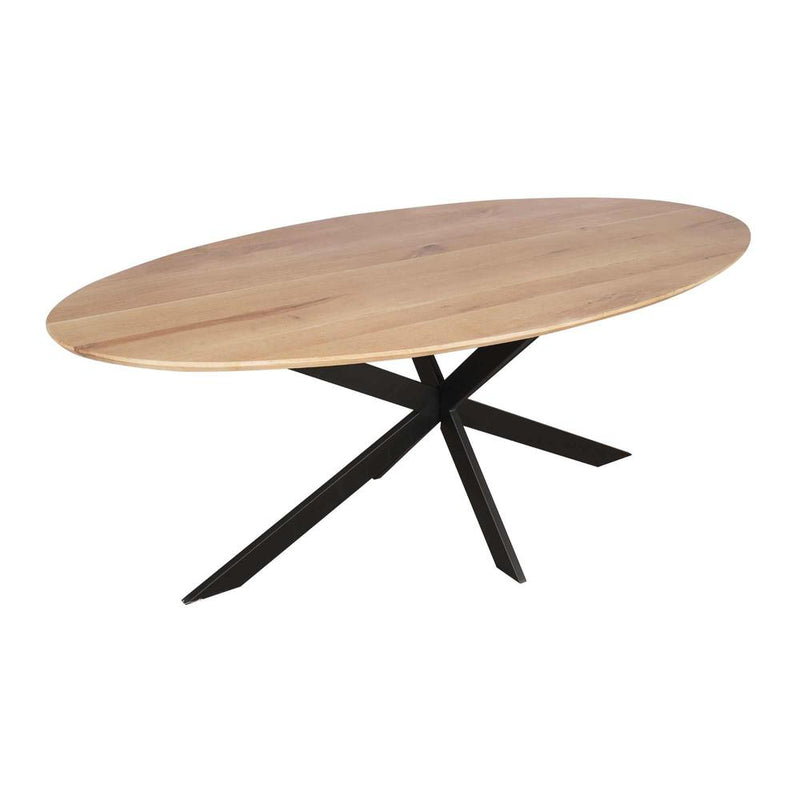 Eettafel Eiken eettafel Ferris Ovaal 280 cm Naturel 280x110x76 cm-Eettafels-Starfurn