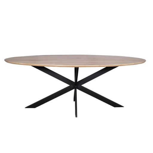 Eettafel Eiken eettafel Ferris Ovaal 280 cm Naturel 280x110x76 cm-Eettafels-Starfurn