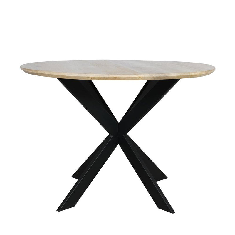 Eettafel Eiken eettafel Ferris Rond 110 cm Naturel 110x110x76 cm-Eettafels-Starfurn