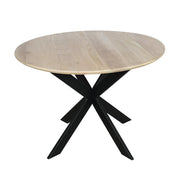 Eettafel Eiken eettafel Ferris Rond 110 cm Naturel 110x110x76 cm-Eettafels-Starfurn