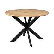 Eettafel Eiken eettafel Ferris Rond 110 cm Naturel 110x110x76 cm-Eettafels-Starfurn